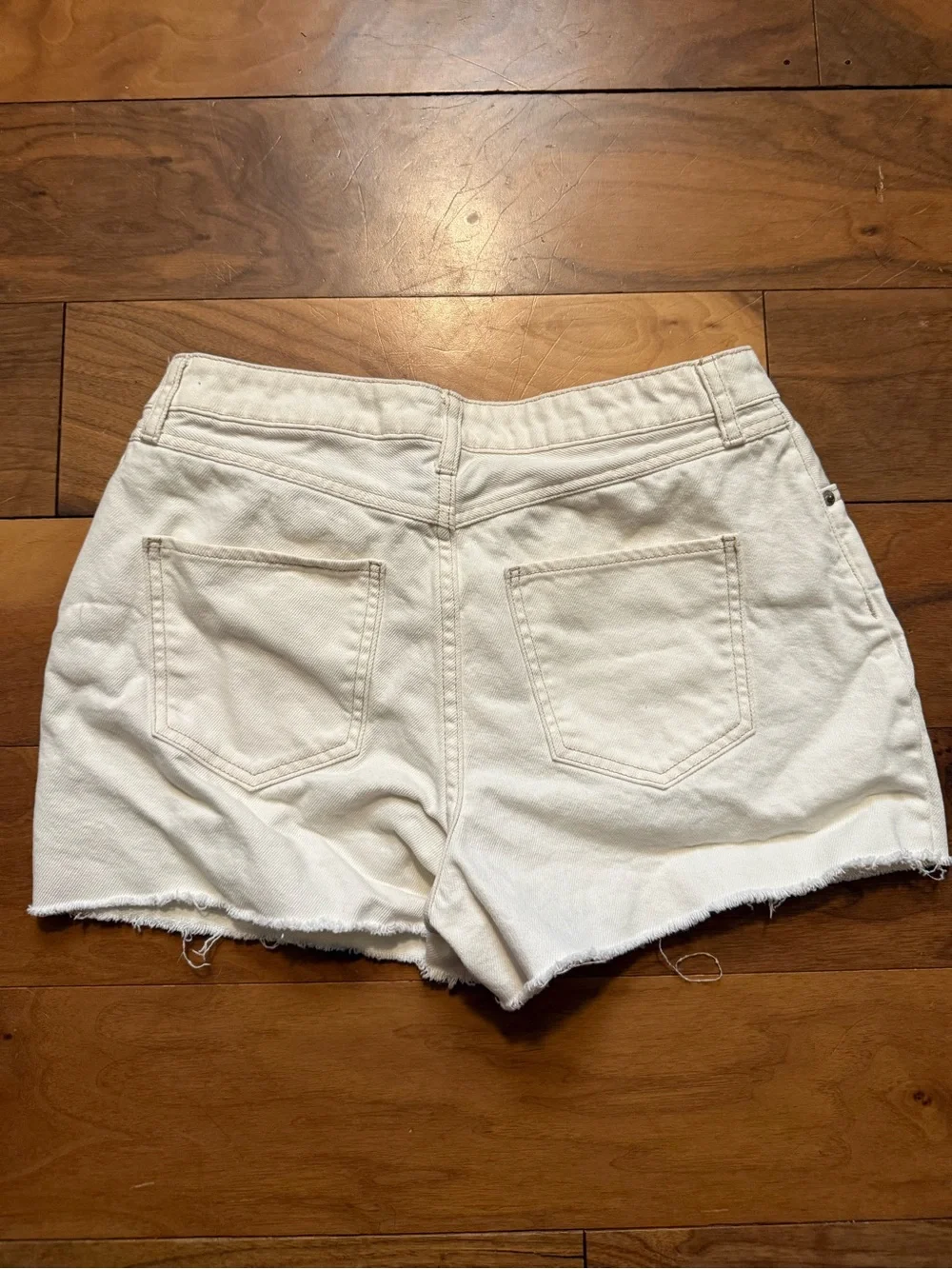 White Denim Cutoff Shorts